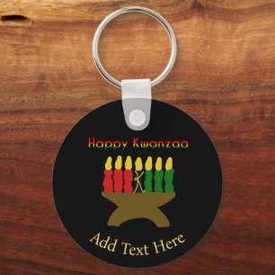 Porte-clés Joyeux Kwanzaa Kinara