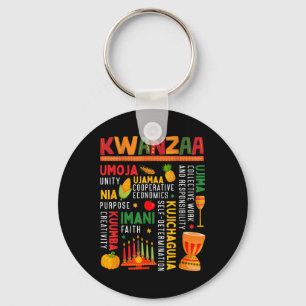 Porte-clés Joyeux Kwanzaa Sept Principes Des Femmes De Kwanza