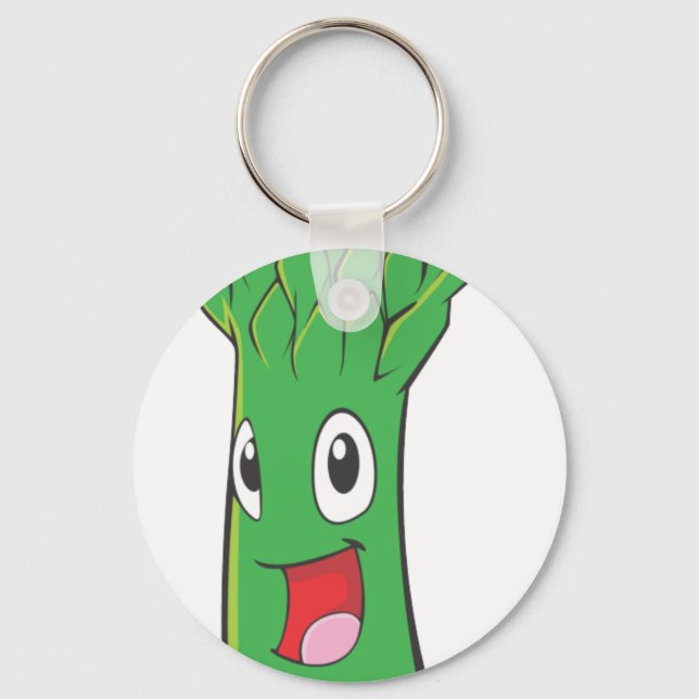Porte-clés Joyeux légumes d'Asperges (Recto)