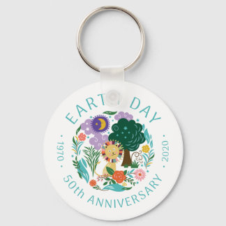 Porte-clés Joyeux Lion Nature Whimsical Jour des terres 2020 