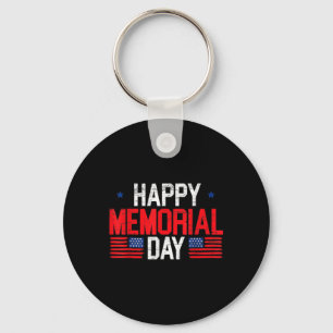 Porte-clés Joyeux Memorial Day Drapeau américain patriotique