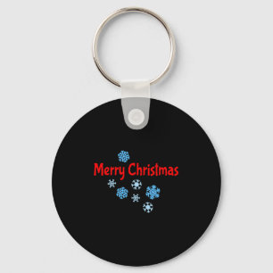Porte-clés Joyeux Noël avec des flocons de neige