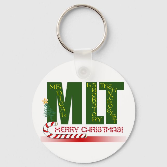 PORTE-CLÉS JOYEUX NOËL DE MLT - LABORATOIRE MÉDICAL TECH (Recto)