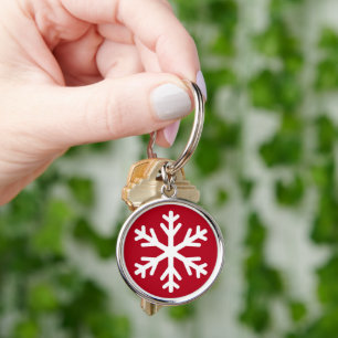 Porte-clés Joyeux Noël Flocon de Neige Vacances Hiver