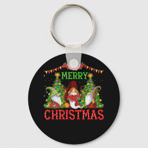 Porte-clés Joyeux Noël Gnome famille Noël Noël