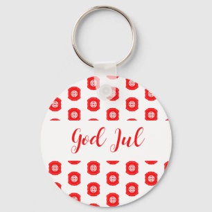 Porte-clés Joyeux Noël God Jul modèle scandinave cadeau