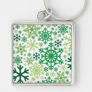 Porte-clés Joyeux Noël hiver Motif de flocon de neige