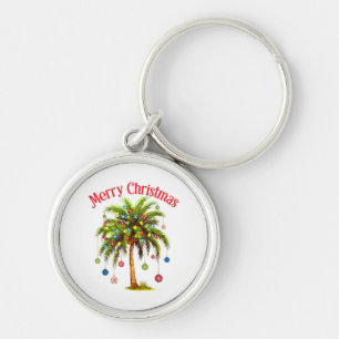 Porte-clés Joyeux Noël Palm Tree Light Hawaiian Tropical