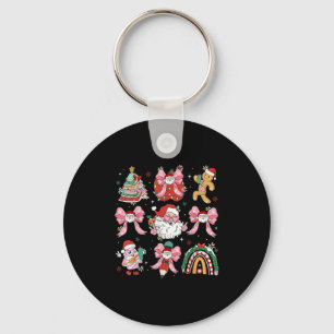 Porte-clés Joyeux Noël Père Noël Enseignante Filles Coquette