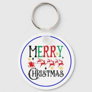 Porte-clés Joyeux Noël Père Noël Sleigh-61049 T-Shirt