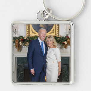 Porte-clés Joyeux Noël, Président Joe Biden & 1ère Dame