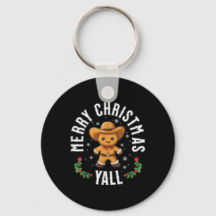 Porte-clés Joyeux Noël Yall Gingerbread Cowboy Western