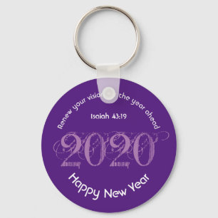 Porte-clés Joyeux Nouvel An RENOUVELÉ VISION 2020 Élégant PUR