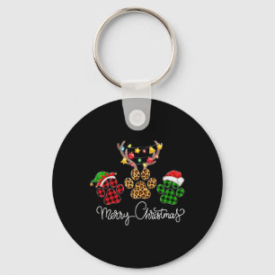 Porte-clés Joyeux pattes de chien de Noël éclaire Buffalo Pla