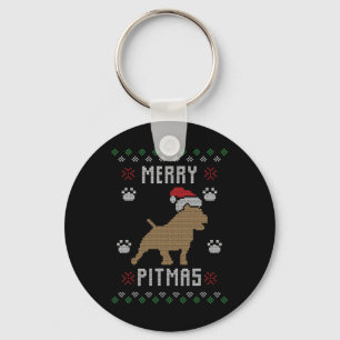 Porte-clés Joyeux Pitmas Drôle Laide Sweat Pit Bull