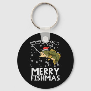 Porte-clés Joyeux poisson pêche Noël papa hommes