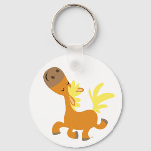 Porte-clés Joyeux porte - clé de caricature Pony