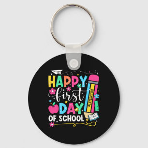 Porte-clés Joyeux premier jour d'école crayon enseignant enfa