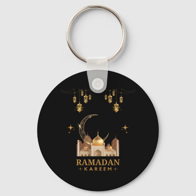 Porte-clés Joyeux Ramadan Kareem - Aïd Moubarak Salutations (Recto)