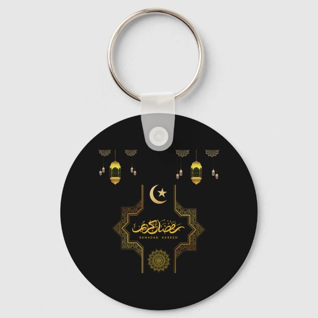 Porte-clés Joyeux Ramadan Kareem - Aïd Moubarak souhaite des  (Recto)