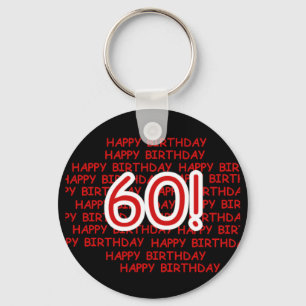 Porte-clés Joyeux soixantième anniversaire