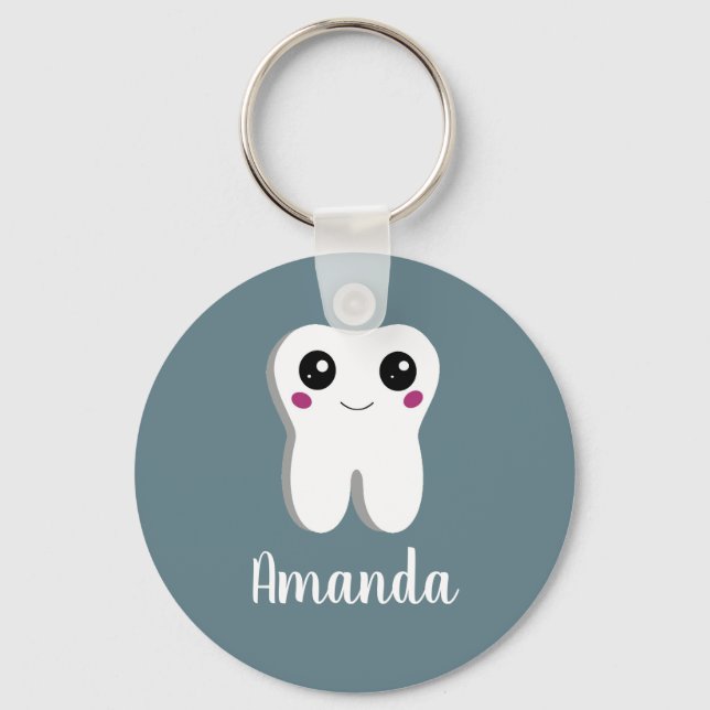 Porte-clés Joyeux sourire Dental Tooth Cute (Recto)