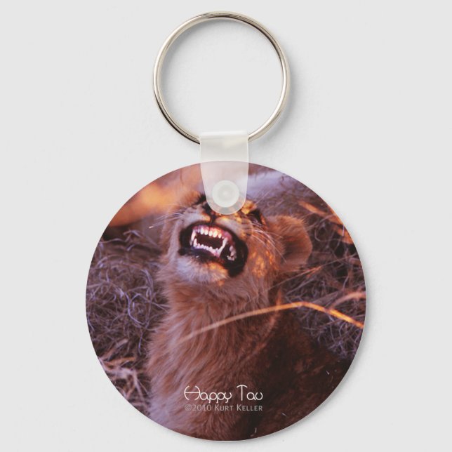 Porte-clés Joyeux Tau, Lion Cub souriant (Recto)