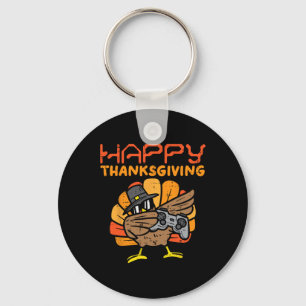 Porte-clés Joyeux Thanksgiving Dabbing Gamer Dinde Enfants Ga