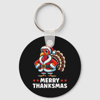 Porte-clés Joyeux Thanksmas Thanksgiving Turquie Noël Drôle