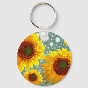 Porte-clés Joyeux tournesols mousseux