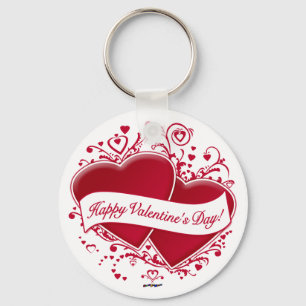 Porte-clés Joyeux Valentine ! Red Hearts