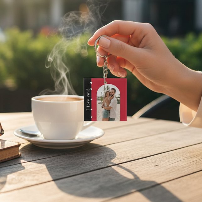 Porte-clés Joyeux Valentines jour moderne simple photo romant (Créateur téléchargé)