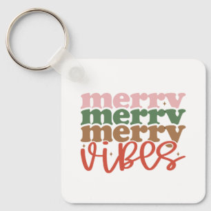 Porte-clés Joyeux Vibes Retro Vacances de Noël Super