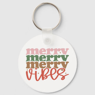 Porte-clés Joyeux Vibes Retro Vacances de Noël Super
