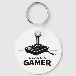 Porte-clés joystick rétro de joueur classique