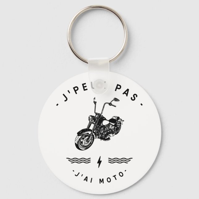 Porte-clés J'peux pas j'ai moto (Recto)