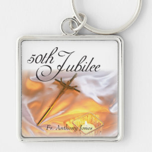 Porte-clés Jubilé d'or Vie religieuse, Cross Candle