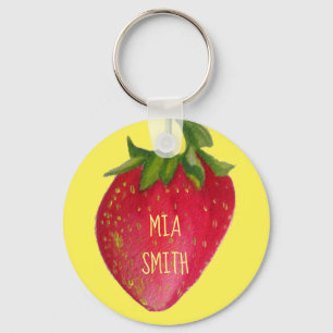 Porte-clés Juicy fraise fruit mignon fille nom cadeau