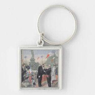 Porte-clés Jules Dalou étant attribué avec la médaille