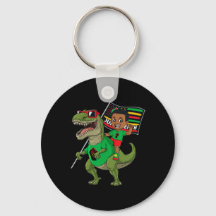 Porte-clés Junetten Black King Riding T Rex Dino Fun Boys K