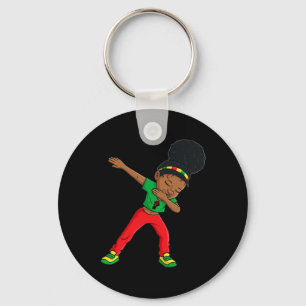 Porte-clés Junetten Dabbing Black Princess Cute Brown Skin