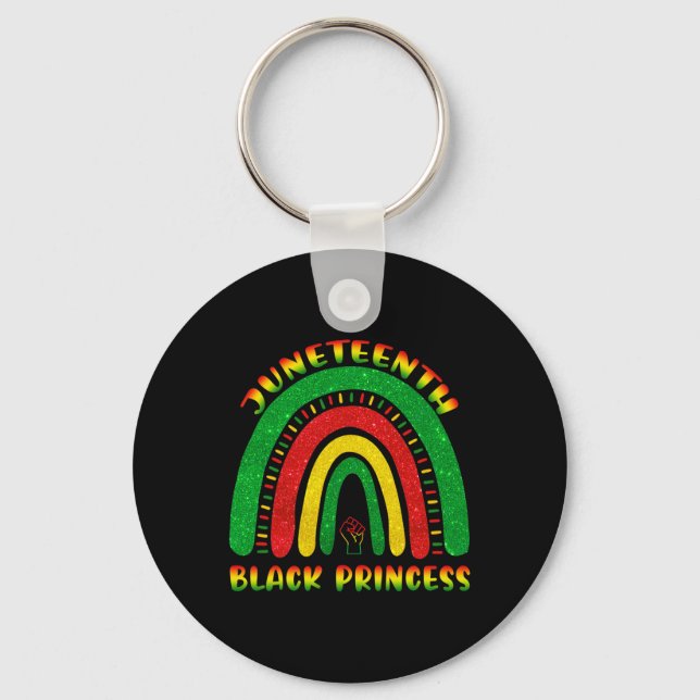 Porte-clés Junetten Princesse Noire Africaine Cute Wo (Recto)