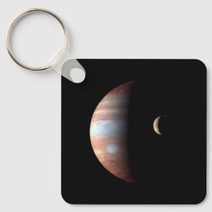 Porte-clés Jupiter Planète Géante Gazeuse & Io Lune Galiléenn