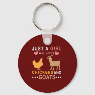 Porte-clés just a girl who lockens chickens and goats