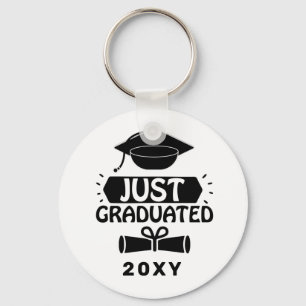 Porte-clés Just Graduated Custom Year