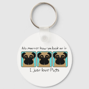 Porte-clés Just Love Carlins Citation et Carlins amusants reg