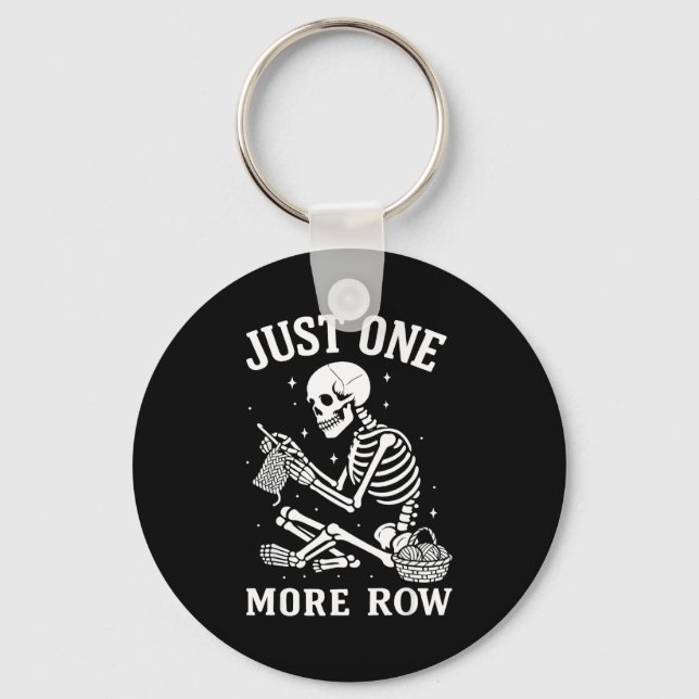 Porte-clés Just One More Row Crochet Skeleton Crocheting Knit (Recto)