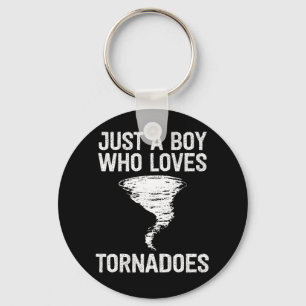 Porte-clés Juste a boy who loves tornadoes funny kids birthda
