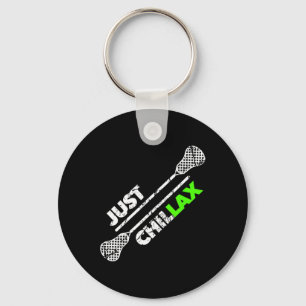 Porte-clés Juste Chillax Chill Lacrosse Lacrosse Étiquette Ve