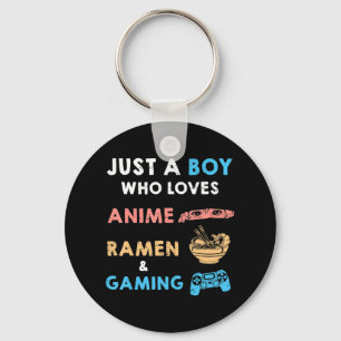 Porte-clés Juste un garçon qui aime Anime Ramen et jeu Ga amu